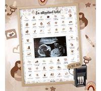 Coffret en attendant bébé + cadre beige
