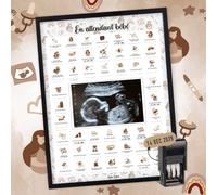 Coffret en attendant bébé + cadre noir