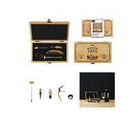 Coffret - The Concept Factory - 5 Accessoires - Bambou - Marron - H14,5 X L6,5 X P24 Cm