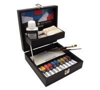 Coffret En Bois 10 Tubes De Peinture À L'huile Extra Fine Sennelier Et Accessoires