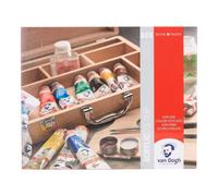 Coffret en bois 10 tubes de peinture acrylique Van Gogh et accessoires