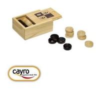 Coffret en bois 24 Pions pour Jeu de Dames couvercle coulissant. G