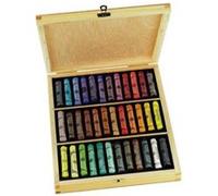 Coffret en bois 36 pastels à l'écu G