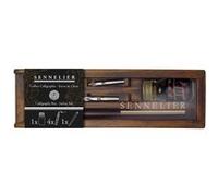 Sennelier Set calligraphie Small Wood - encre de Chine, 4 plumes, porte-plume laqué (10-134024-00)