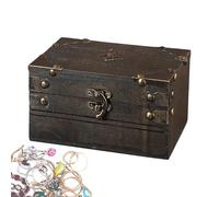 Coffret En Bois - Coffret En Bois Vintage | Boîte À Souvenirs, Boîte Au Trésor Avec Durabilité, Boîte De Décoration En Bois Naturel, Petit Coffre Pour Ranger Des Bijoux, Des Trésors, Des Perles, Décor
