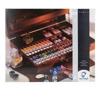 Royal Talens Van Gogh – Coffret peinture à l'huile 32×20ml + 2×60ml, accessoires, boîte bois