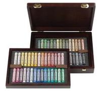 Royal Talens Rembrandt – Set de pastels doux Landscape Selection Deluxe – Coffret bois 60 pastels