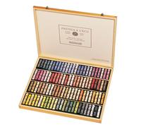 Coffret En Bois Garni De 100 Pastels À L Écu Palette Figure