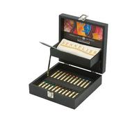 Coffret En Bois Noir De 24 Pastels À L'huile Sennelier