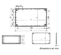 COFFRET EN PLASTIQUE 215x130x77 ALU PL. - BLEU