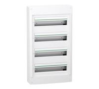 Coffret en saillie PrismaSeT XS Schneider Electric - 4 rangées - 18 modules - Sans porte