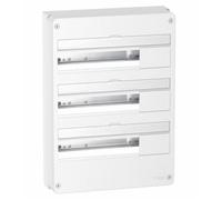 Schneider Electric - Resi9 - Coffret en saillie Blanc (RAL 9003)- 3 rangées de 18 modules - R9H18403