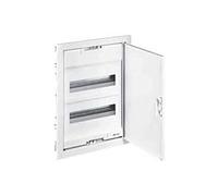 Coffret encastré 4 rangées 48+8 modules - avec porte métal extra plate blanche