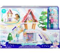 Coffret Enchantimals Chalet Des Neiges Avec Poupee Bevy Et Jump Le Lapin + Accessoire - Figurine 15cm Avec Animal - Mini-Poupee