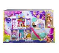 Coffret enchantimals chateau royal 66cm poupées felicity renard et flick + 15 accessoires - set figurine animal + 1 carte - mini-poupee