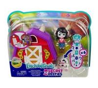 Coffret enchantimals la maison de la vache + poupée cambrie vache - coffret mini poupee + animaux + accessoires - set figurines