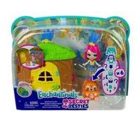 Coffret enchantimals la maison du perroquet + poupée peeki perroquet - mini poupee + animaux + accessoires - figurines