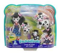 Coffret Enchantimals Poupée Cambrie Cow Et Les Vaches Ricotta Mac Cheese - Figurine 15cm Avec Animal Ferme - Mini-Poupee