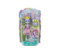Coffret Enchantimals Poupee Hadley et Husky Sledder - Figurine 15cm Avec Animal - Mini-poupee + Carte Animaux