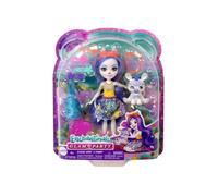 Coffret Enchantimals Poupee Zemirah Zebra et Grainy Le Zèbre - Figurine 15 cm Avec Animal - Mini-poupee + Carte Animaux