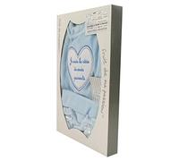 Coffret Ensemble bébé 4 pièces 0 à 3 Mois bleu - Je suis le rêve de mes parents