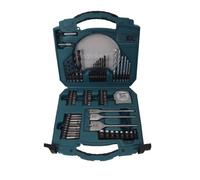 Coffret 71 accessoires : embouts de vissage + forets + mèches + douilles + mètre ruban 3m