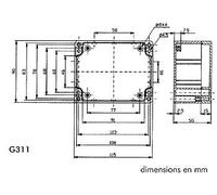 COFFRET ETANCHE EN ABS - GRIS FONCE 115 x 90 x 55mm