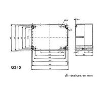 Coffret - Velleman - etanche en abs - gris fonce 171 x 121 x 80mm G