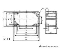 COFFRET ETANCHE EN ALUMINIUM - 115 x 65 x 55mm