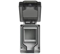 COFFRET ÉTANCHE IP66 AVEC FICHE ENFICHABLE 2 MODULES 14962