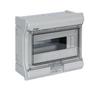 Coffret étanche vector IP55 1 rangée 8+2 modules h 210mm l 237mm HAGER VE110F