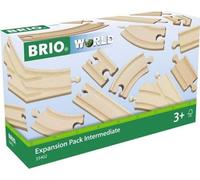 Coffret Evolution Intermédiaire 16 Rails - BRIO - 33402 - Circuit de train en bois pour enfant des 3 ans