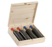 Coffret exclusif en bois pour 4 bouteilles de vin
