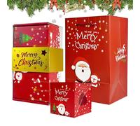 Coffret Explosif de Noël pour Argent | Coffret Porte-Billets Pliant 12 Pièces pour Fêtes | Étui à Argent Récutilisable à Ressort | Cadeau pour Famille Amis Anniversaire Fêtes et Événements