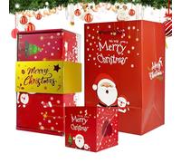 Coffret Explosif de Noël pour Argent | Coffret Porte-Billets Pliant 12 Pièces pour Fêtes | Étui à Argent Récutilisable à Ressort | Cadeau pour Famille Amis Anniversaire Fêtes et Événements