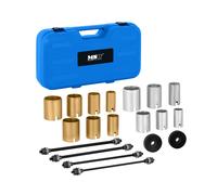 MSW Coffret Extracteur De Roulement Silent Bloc Arrache Silentbloc Outil Silent Bloc Universel sans Presse MSW-SPS-22 (27 Pièces, pour Roulement De Roue & Bague De Suspension, Acier, Mallette)