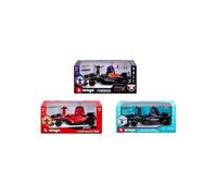 Coffret F1 Véhicule Bburago et figurine pilote avec casque modèle aléatoire