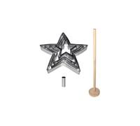 Kit De Pâtisserie - Lily Cook - Sapin De Noël - étoiles - Marron Et Argent