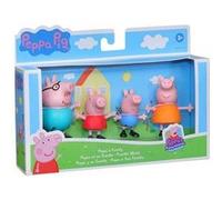 Coffret Famille De Peppa Pig : Peppa - Georges - Papa Pig - Maman Pig - 4 Figurines - Personnage Peppa Le Cochon