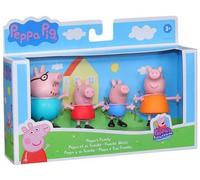 Coffret Famille Peppa Le Cochon : Peppa - Georges - Papa - Maman - 4 Figurines - Set Personnage Peppa Le Cochon avec Carte Offerte