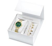 Coffret Femme TALLIA Doré Cadran Vert Bracelet Acier milanais Doré 16 MM