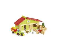 Coffret Ferme Comte avec tracteur et animaux 140 pieces - Construction Jeujura - Jouet en bois enfant
