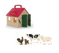 Coffret Ferme Transportable + Figurines Mes Premiers Animaux, Schleich Farm World, dès 5 ans