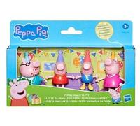 Coffret Fete de Famille Peppa Le Cochon, multicolore - Lot 4 Figurines Party, Anniversaire - Set Pack Personnages Aventures et Carte