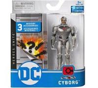 Coffret figurine DC cyborg 10 cm avec 3 accessoires mystere - personnage dc - super heros - jouet garcon G