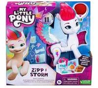 Coffret Figurine My Little Pony Zipp Storm - Poney blanc 16 cm ailes magiques + 10 accessoires Blanc