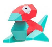 Coffret figurine pokemon porycon - figurine combat rouge et vert - set jouet garcon et 1 carte animaux