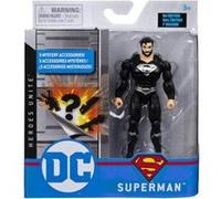 Coffret figurine superman noir 10 cm + 3 accessoires mystère - personnage dc - set super héros - nouveauté - jouet garçon Noir