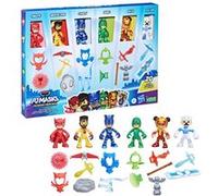 Pyjamasques Coffret La Ronde des Héros, 6 Figurines, 14 Accessoires, Jouets de Super-héros pour Les Filles et Les garçons