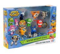 Super Wings Transform-a-bots Les Avions de Ligne du Monde, Série 2, (Pack de 15 figurines de 5 cm),Jouet Enfant 2 3 4 5 6 7 8 Ans Garcon Fille